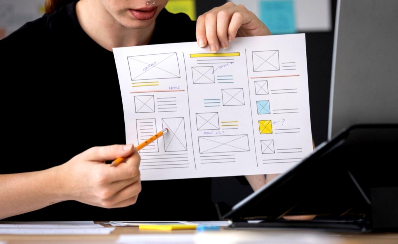 SEO specialist analyzing website metrics